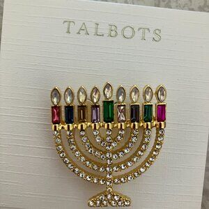 Talbots Menorah Pin